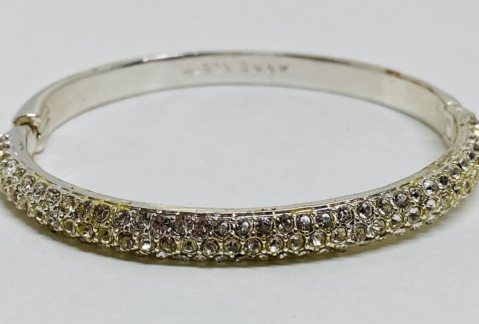 Anne Klein Crystal Pave Hinged Cuff Bracelet New in Box - Image 3 of 4