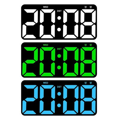 Multifunctional Digital Wall Clock with Numbers and Adjustable Brightness