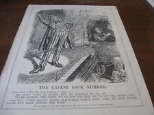 1921 Original POLITICAL CARTOON - UNCLE SAM as OPERA SINGER War Song