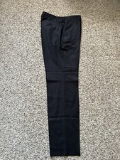 NWT Hugo Boss Flat Front Gray Plaid Wool Dress Pants 34 Unfinished Hem 275