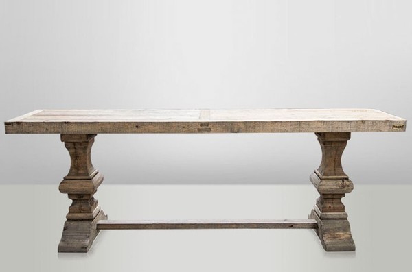 Casa Padrino Massivholz Konsole Eiche 220 X 46 Cm - Massiver Konsolentisch-image