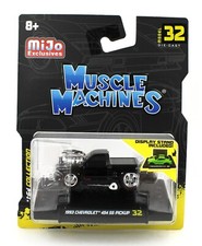 2024 Maisto 1:64 MUSCLE MACHINES 32 BLACK 1993 Chevrolet 454 SS Pickup NIP 