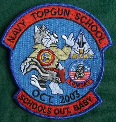 NAVY Patch TOPGUN School FIGHTER PILOT TomCat ''Highway to the danger ZONE'' PATCH