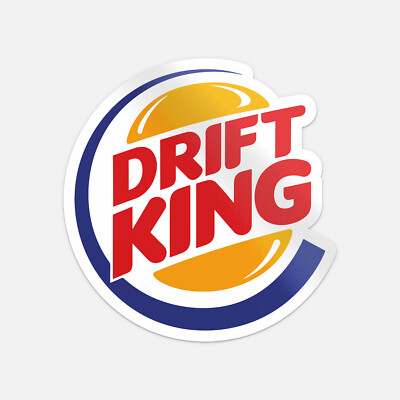 Drift King Funny Car Bumper Vinyl Sticker Decal