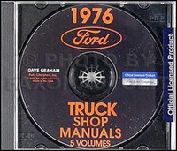 1976 Ford Truck Shop Manuell CD Pickup Bronco Econoline F100-F350 Service Repair