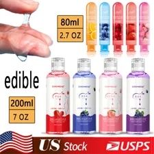 Edible Fruit Flavor Sex Lube Lubricant Water Based Mild Oral Sex Massage Oil Gel