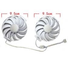 2 fans/Set For ASUS RTX4070 12GB DUAL WHITE OC Graphics Card Cooling Fan