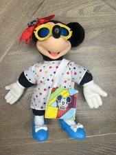 VTG Applause Disney Minnie Mouse Tourist Plush Doll Rubber Face Hands RARE Feet