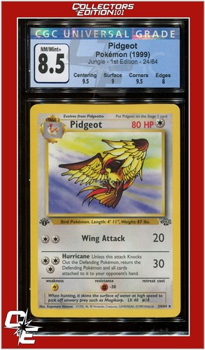 Pidgeot (1st Edition) graded CGC 8.5 for sale on eBay