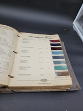 1951 DUPONT CHRYSLER COLORS PAINT CHIP SWATCH SHEET BULLETIN NO 18 SHEET 1-2