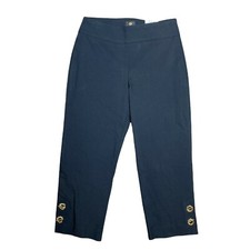 JM Collection Womens Black Capri Pants Tummy Control NWT - Size S tag 29 X 23 