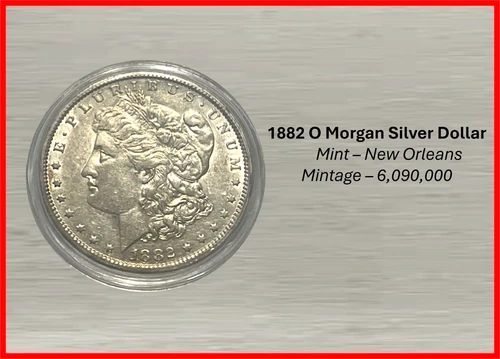 1882-O Morgan Silver Dollar **New Orleans** - Great Coin - Lower Mintage - AU+