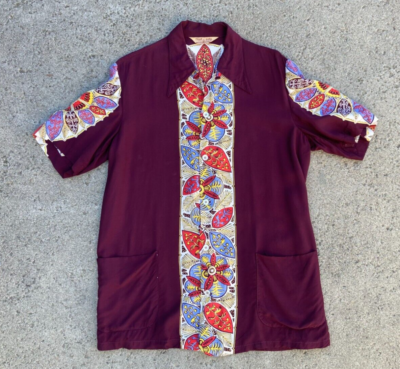 Vintage 40s 50s Royal Palm Miami Shirt Hawaiian Rayon Tiki Hawaii 