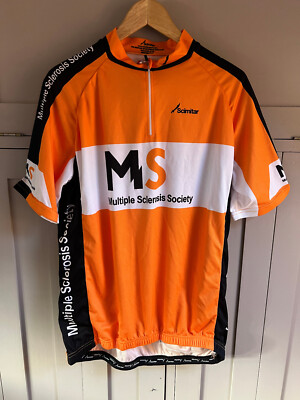Scimitar Multiple Sklerose Herren Radtrikot | Orange/Schwarz/Weiß | 2XL | NEU