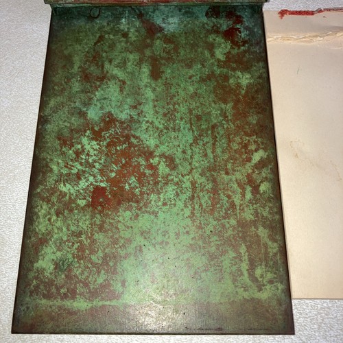 Antique Tiffany Studio New York Bronze Pine Needle #1022 Note Pad Paper Holder - Picture 10 of 12