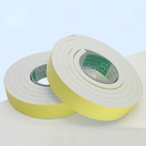 White EVA Sponge Foam Tape Single Side Adhesive Shockproof 1/2/3/4/5/10mm Thk - Picture 4 of 5