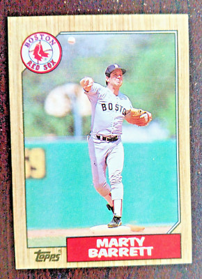 1987 Topps #39 Marty BARRETT second base Boston RED SOX  Excellent FREE shipping
