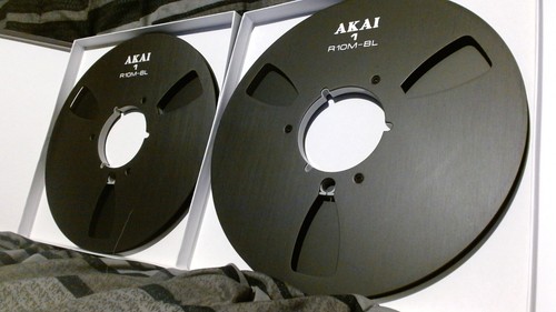 Bobina nastro metallico nero R10M per Akai GX 635 636 747 e altri (1 COPPIA)