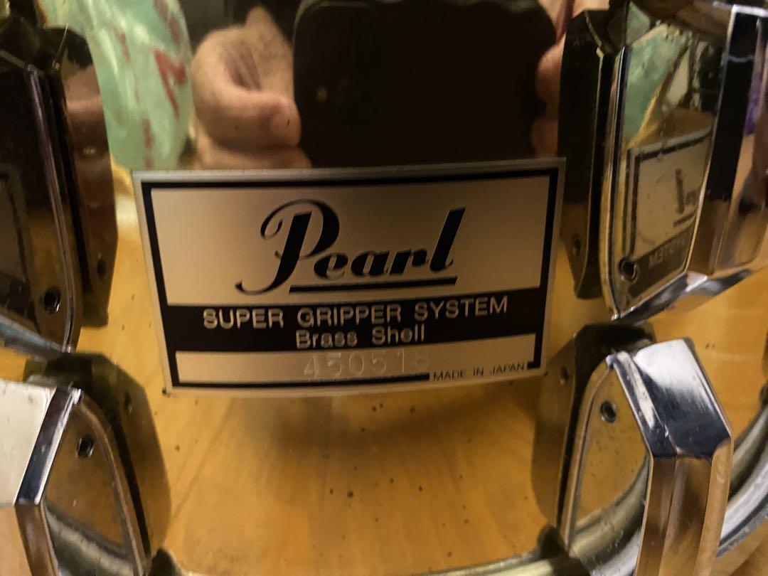 vintage an・an no.14 Rare Pearl Snare Drum Super Gripper System Brass 14x6.5 – Vintage