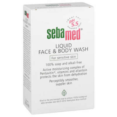  SEBAMED FACE AND BODY WASH ACTIVE FEUCHTIGKEITSSPENDEND FÜR EMPFINDLICHE HAUT 200ML FLASCHE