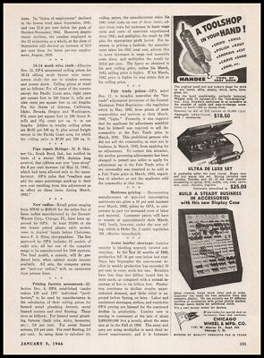 1946 Chicago Wheel & Mfg Co. Chicago Handee Tool Store Display Vintage Print Ad