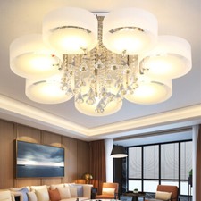 Modern LED Crystal Ceiling Light Chandelier Lamp Kitchen Living Bed Room Lights
