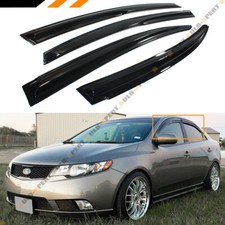 3d Wavy Style Smoke Window Visor Vent Shade For 2009-2013 Kia Forte 4 Door Sedan 3d Wavy Style Smoke Window Visor Vent Shade For 2009-2013 Kia Forte 4 Door Sedan