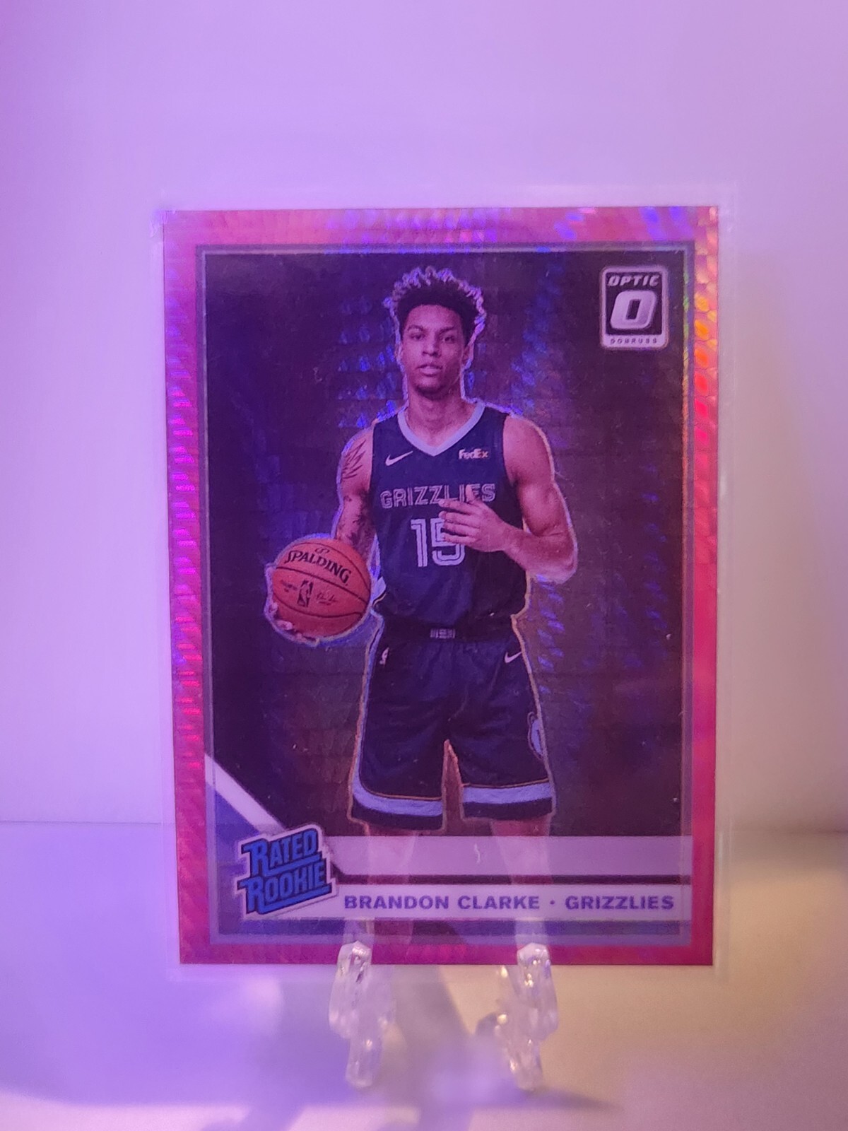 Brandon Clarke 2019-20 Panini Donruss Optic Rated Rookie Hyper Pink RC #194
