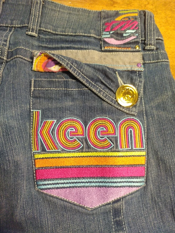 Pantalones Cortos De Colección Raro Miskeen Originales Etiqueta Talla 5 Para Mujer Y2K  Foto 3 de 4