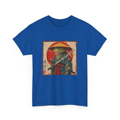 Japanese Woodblock Art: Samurai Frog Japanese kanji T-Shirt