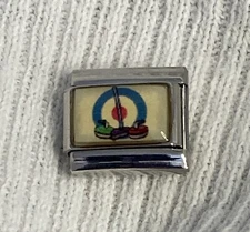 Curling 9mm Italian Modular Link Charm for bracelet