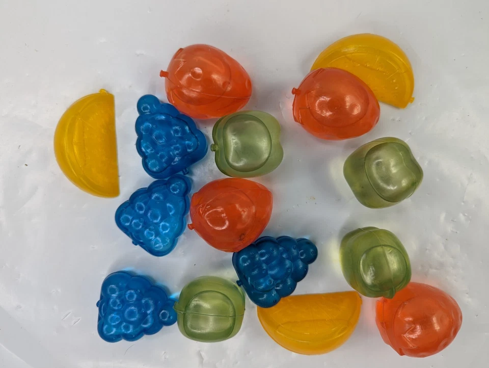 Fruit Shape Freezable Ice Cube Plastic Apple Grape Strawberry Orange - Image 3 of 3