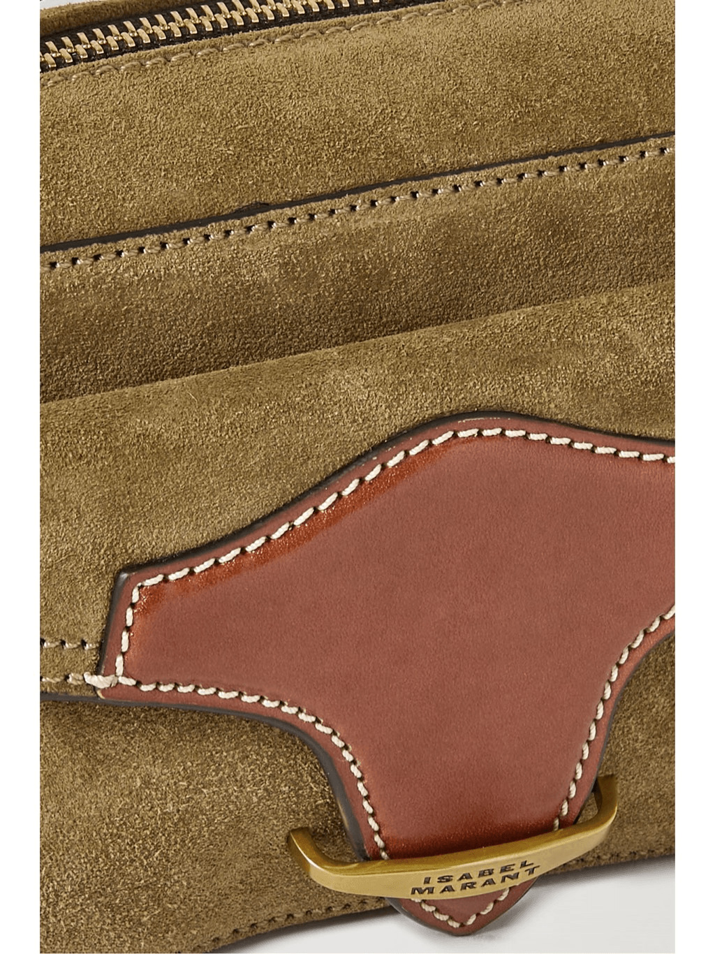 ISABEL MARANT Wasy leather-trimmed Suede Shoulder… - image 8