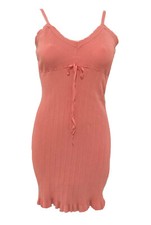 Forever 21 Womens Medium Sleeveless Adjustable Straps Mid Dress Pink Rayon/Nylon