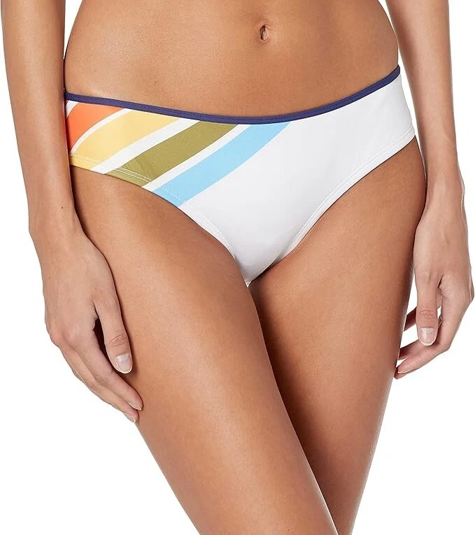 Hobie X1334 Standard Ruffled Solid Hipster Bikini Bottom Swimsuit, White Rain XS - Image 3 of 4