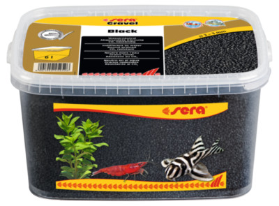 sera Gravel Black 6 Liter schwarzer Farbkies für Süß- u. Meerwasseraquarien