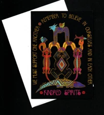 Laurel Burch Kindred Spirits Greeting Card - Blank Inside - Encourgement
