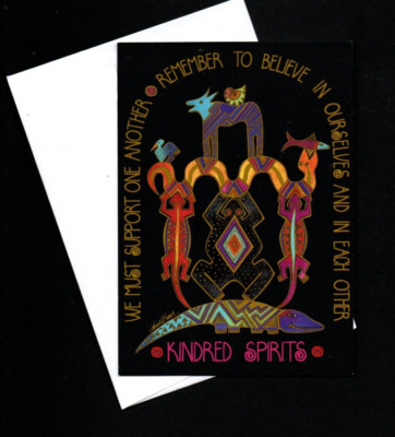 Laurel Burch Kindred Spirits Greeting Card - Blank Inside - Encourgement