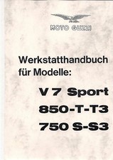 Moto Guzzi Werkstatthandbuch / Reparaturanleitung 850 T3 / V7 Sport 750 S S3 neu