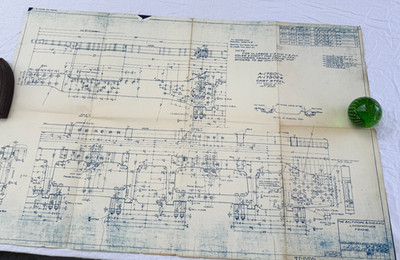 BLUEPRINT 1927 BALTIMORE OHIO RAILROAD Co Original Locomotive frames 36 X 24''
