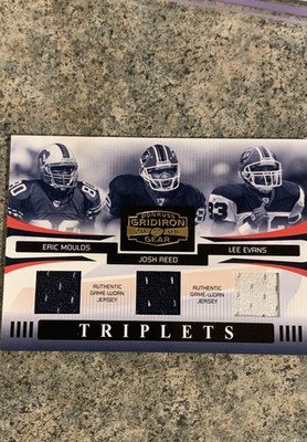 2005 Gridiron Gear Triplets  Lee Evans, Eric Moulds, Josh Reed T-14 Gold  89/100