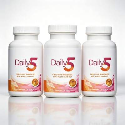 3PACK Doctors' Preferred Daily5 90 Vegan Capsules Dietary Supplement