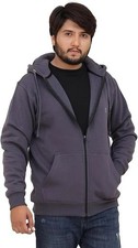 Mens Zip Up Fleece Hoodie Jacket Jumper Gym Jumper Hoodie Sweatshirt for Men