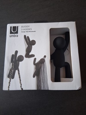 Umbra Buddy Wandhaken 3er-Set  schwarz
