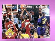 1993-94 Hoops #283 Michael Jordan / Wilkins / Malone  Scoring League Leaders