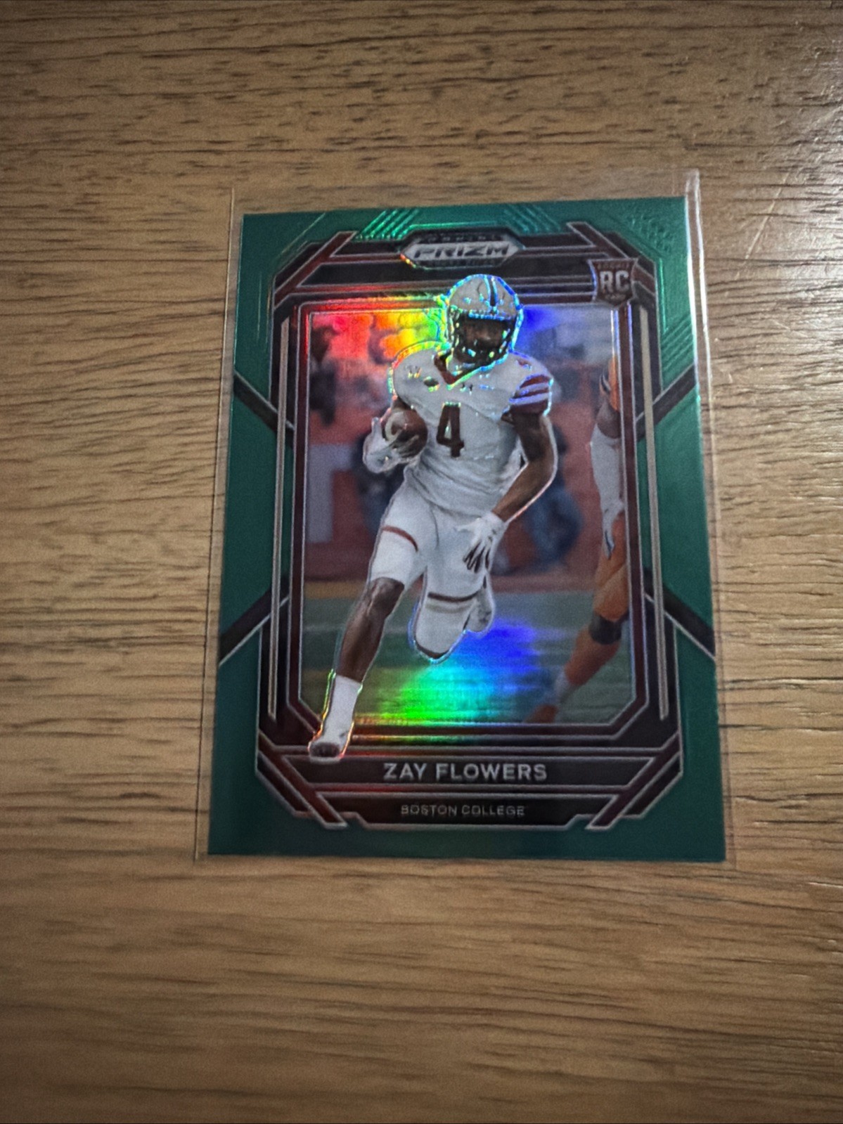 2023 Prizm Draft Picks Zay Flowers Rookie Green Prizm RC #143 Baltimore Ravens