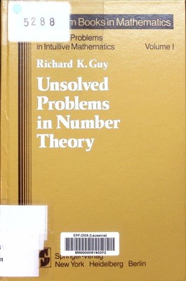 Unsolved problems in number theory. Unsolved problems in intuitive mathematics 1