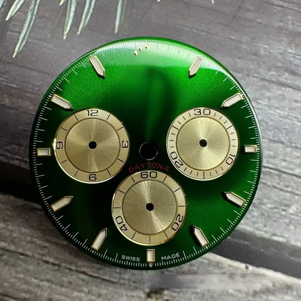 JUEGO HÁGALO USTED MISMO para caja de reloj DAytonA 7750 + esfera + agujas + correa zafiro 40 mm Foto 3 de 4