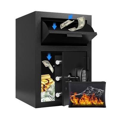 Drop Safe for Business Depository Cash Safes with Drop Slot 2.6 CUB Money Saf...