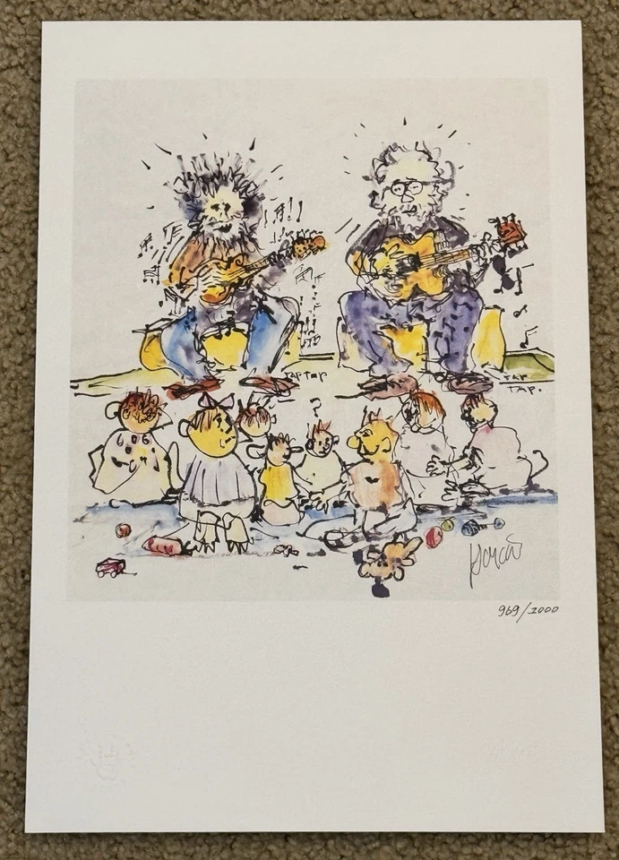 Jerry Garcia Not For Kids Only Lithograph #/1000 Grateful Dead Art Print Poster - Image 2 of 4